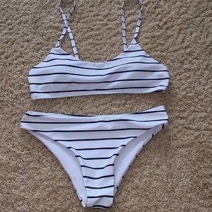 striped bikini